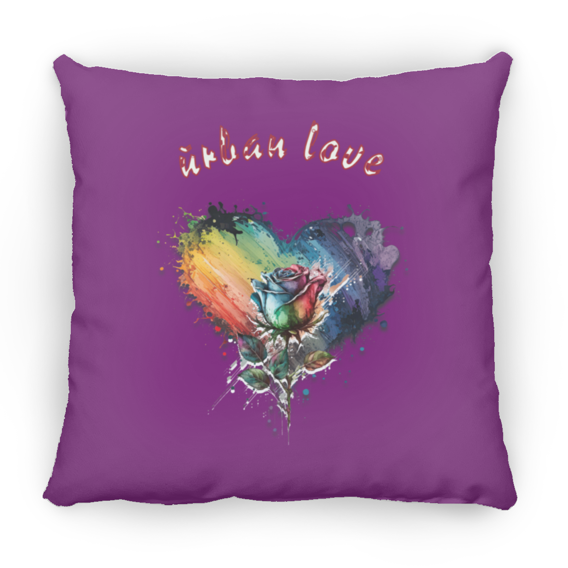 Urban Love Large Square Pillow
