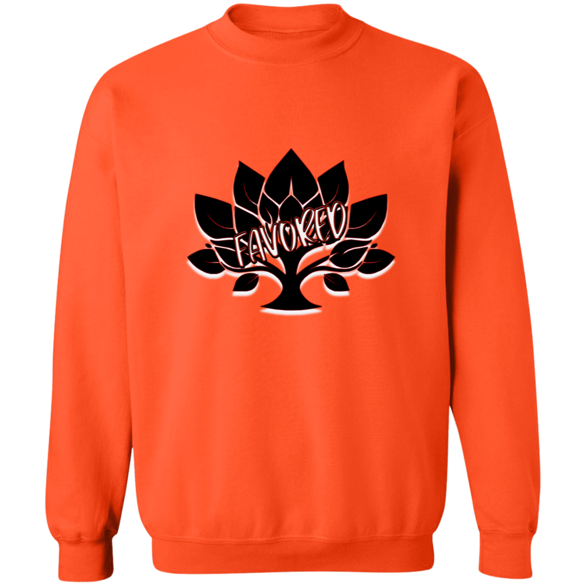 Red Favored Gildan Crewneck Pullover Sweatshirt