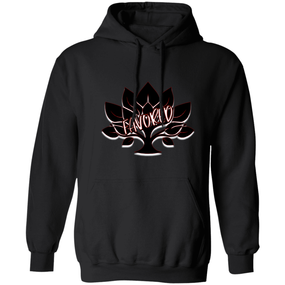 Red Favored Gildan Pullover Hoodie