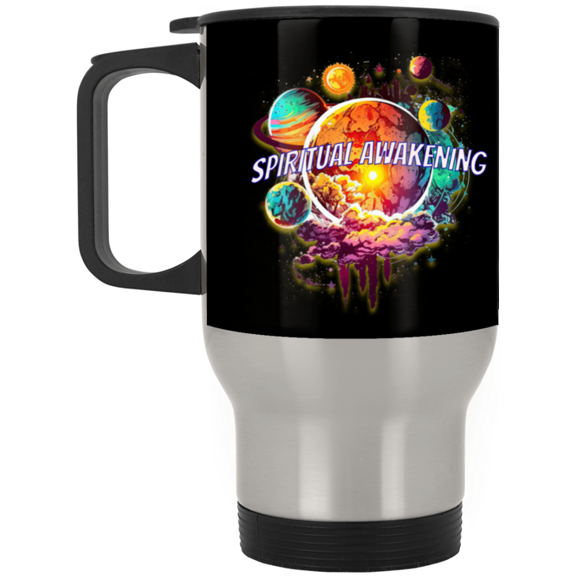 Spiritual Awakening Silver Stainless Travel Mug