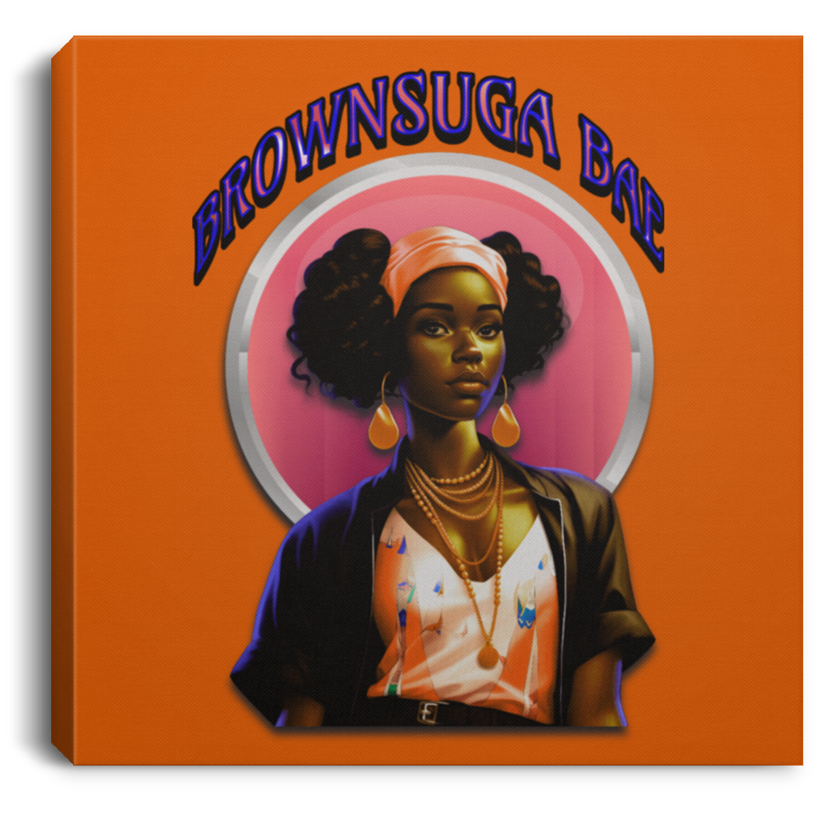 BrownSuga Bae Square Canvas .75in Frame