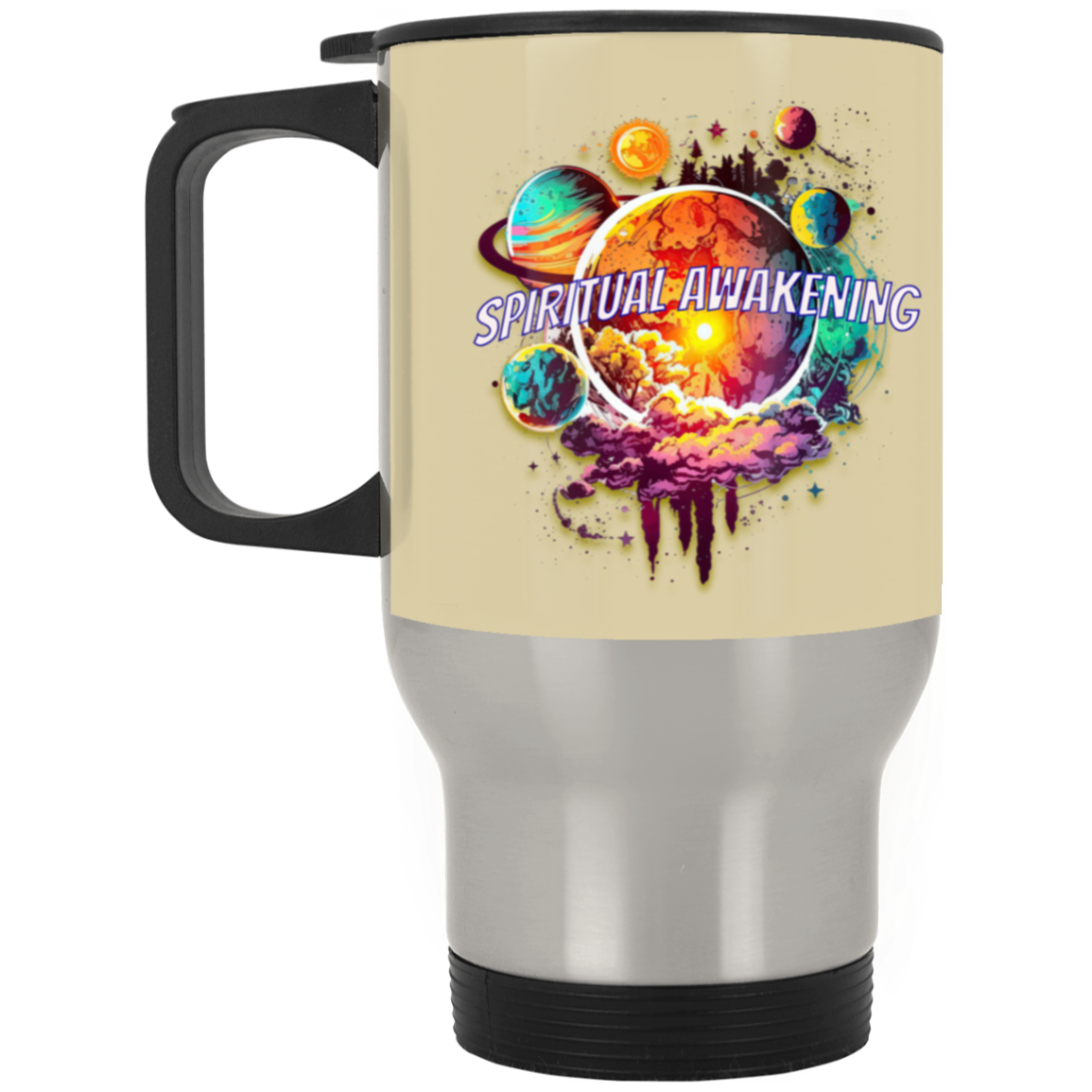 Spiritual Awakening Silver Stainless Travel Mug