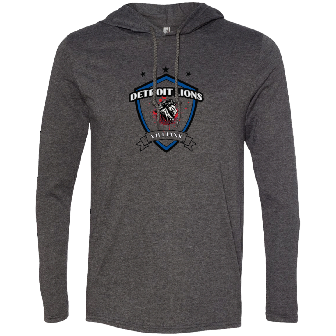 Detroit Lions Villain Gildan LS T-Shirt Hoodie