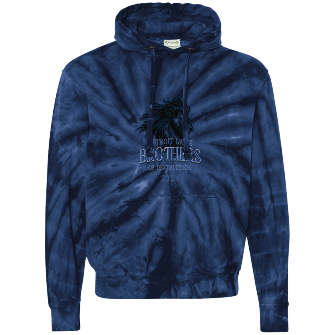 Detroit Lions Brothers of Destruction Unisex Tie-Dyed Pullover Hoodie