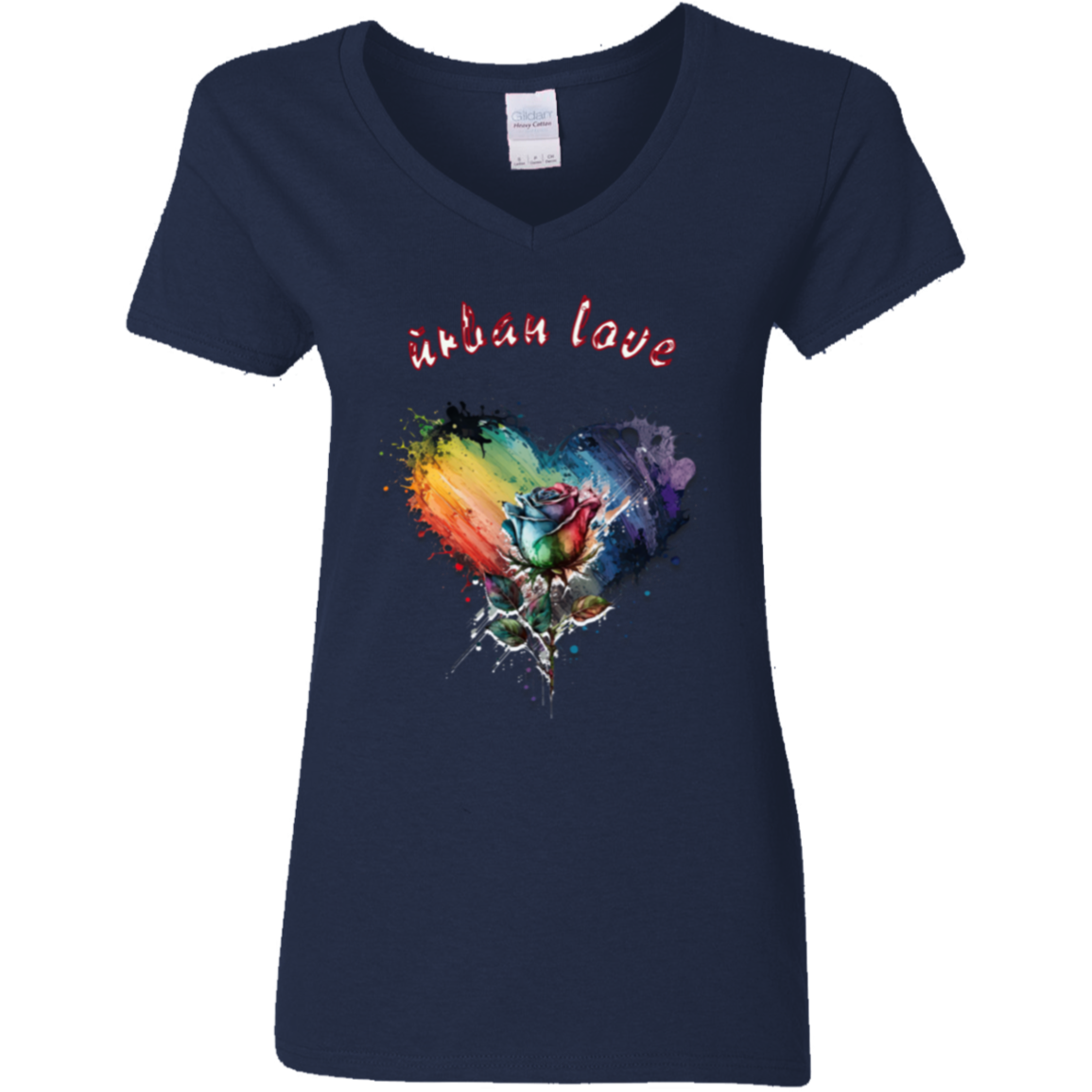 Urban Love Ladies' 5.3 oz. V-Neck T-Shirt