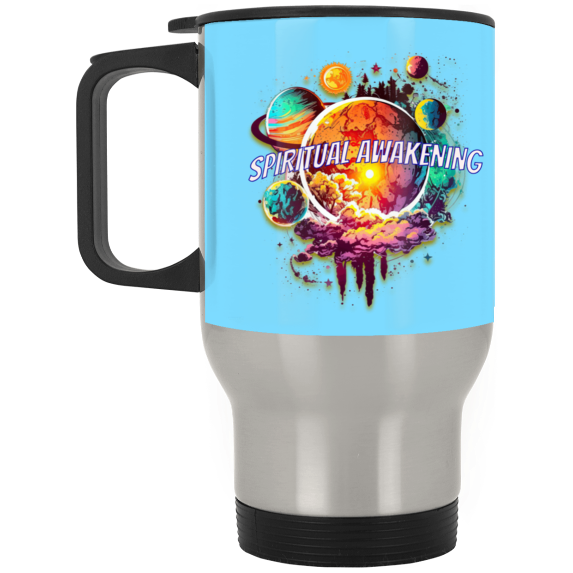 Spiritual Awakening Silver Stainless Travel Mug