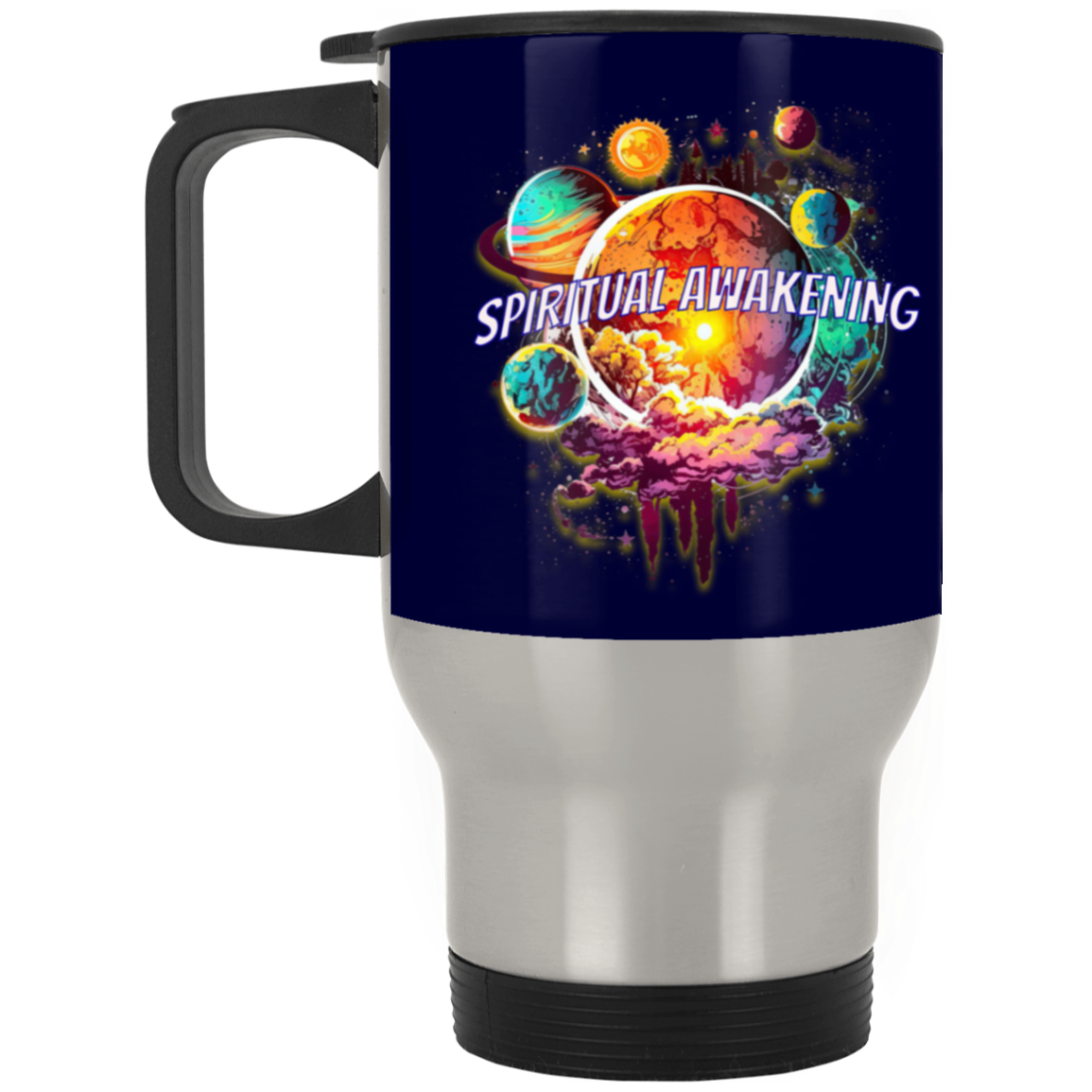Spiritual Awakening Silver Stainless Travel Mug