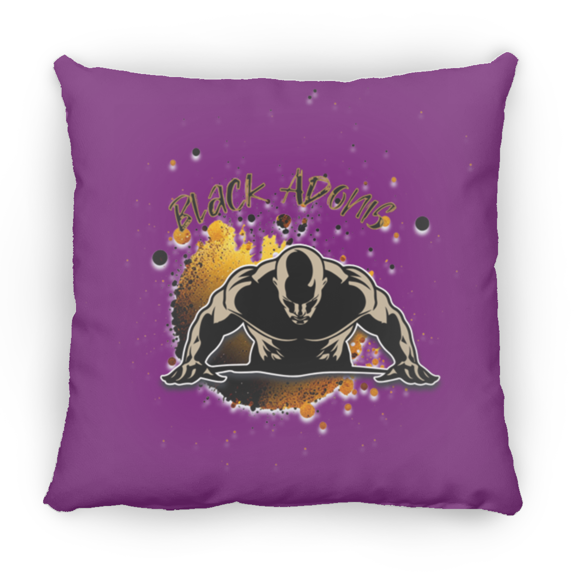 Black Adonis Small Square Pillow