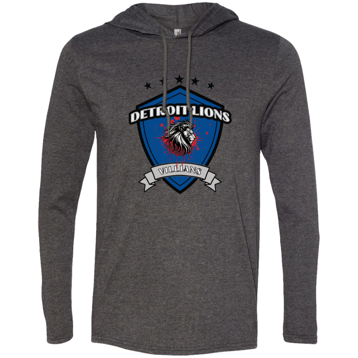 Detroit Lions Villains Gildan LS T-Shirt Hoodie