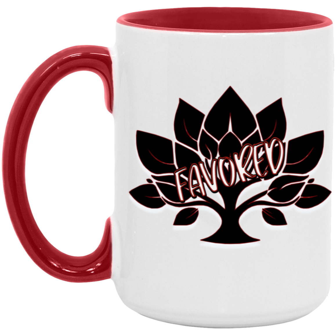 Favored Red 15oz Accent Mug
