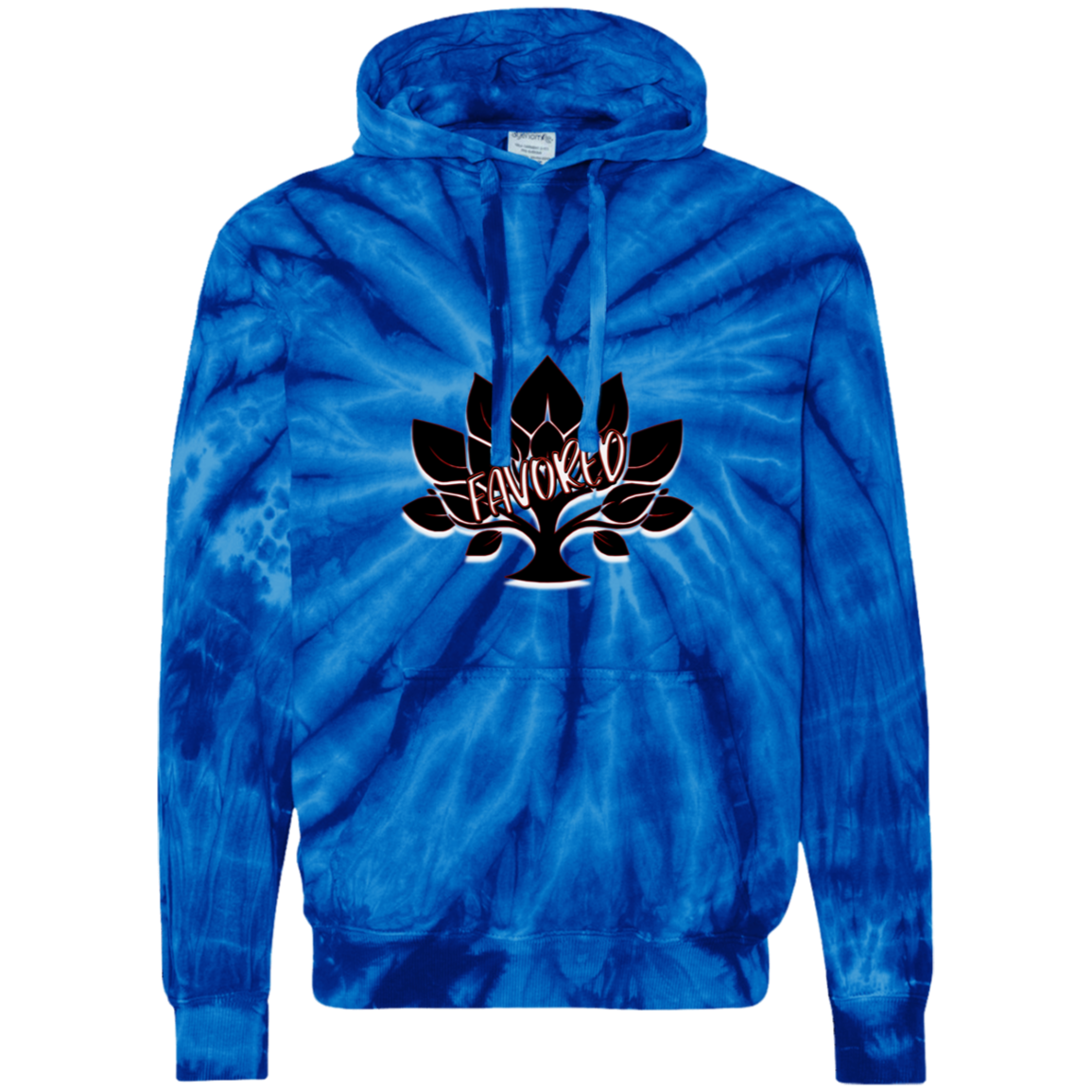 Red Favored Unisex Tie-Dyed Pullover Hoodie