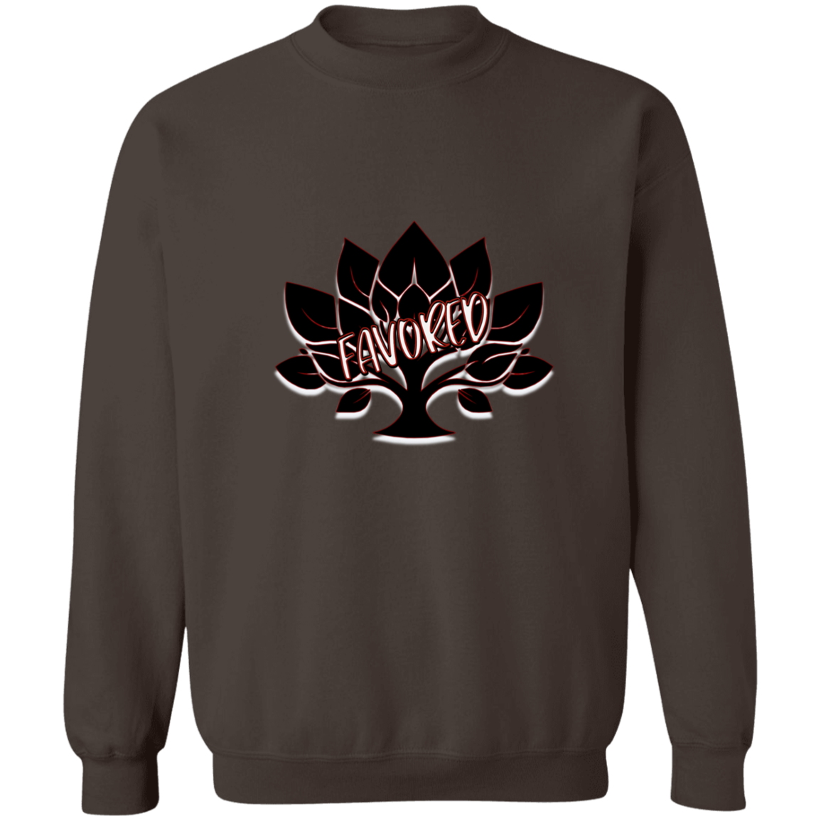 Red Favored Gildan Crewneck Pullover Sweatshirt