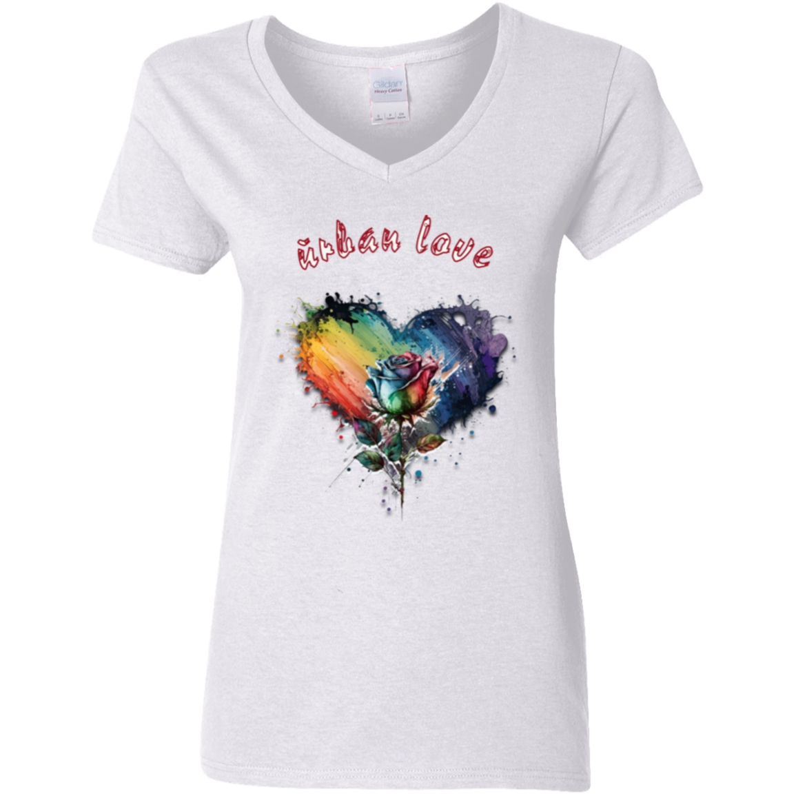 Urban Love Ladies' 5.3 oz. V-Neck T-Shirt