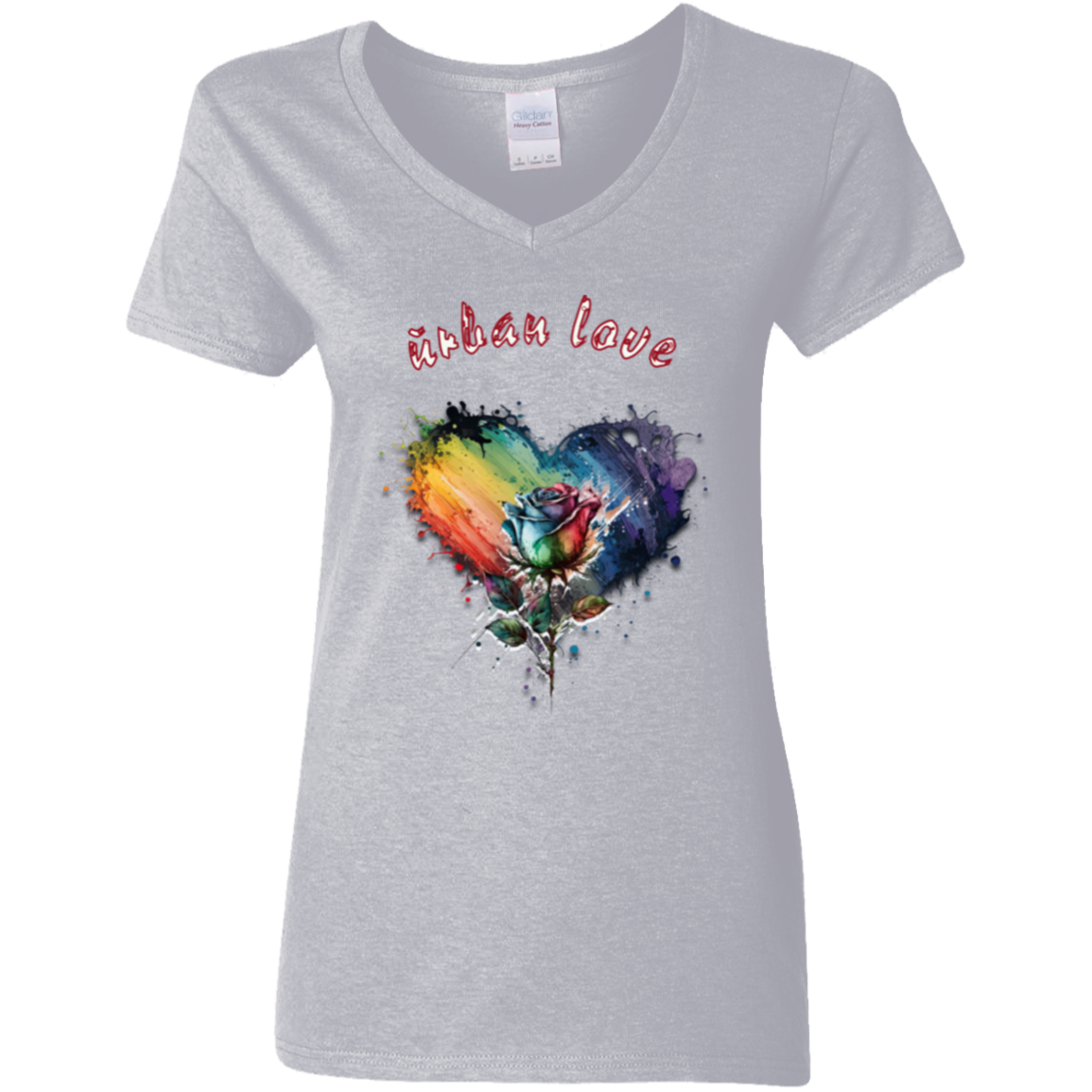 Urban Love Ladies' 5.3 oz. V-Neck T-Shirt