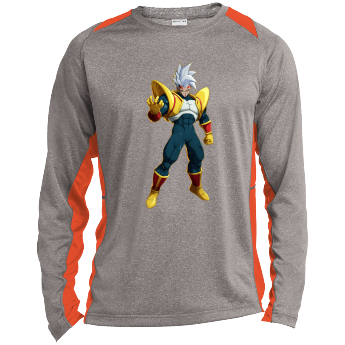 Baby Vegeta DBS Long Sleeve Heather Colorblock Performance Tee