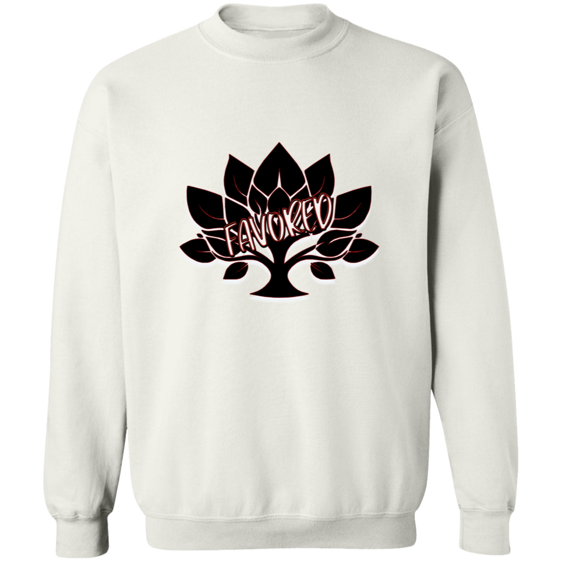 Red Favored Gildan Crewneck Pullover Sweatshirt