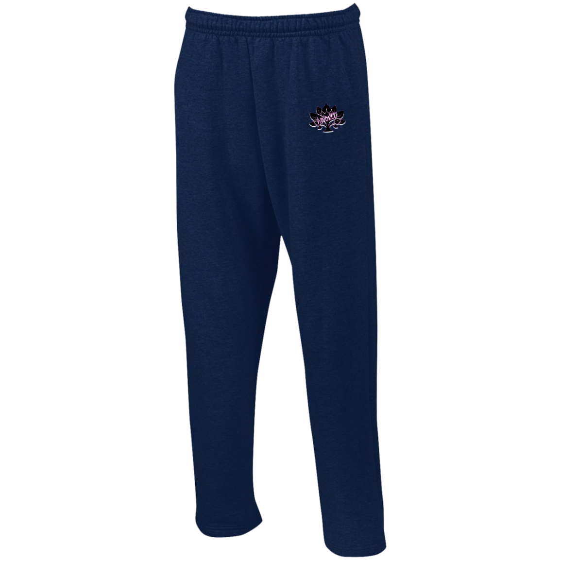 Pink Favored Unisex Open Bottom Sweatpants with Pockets