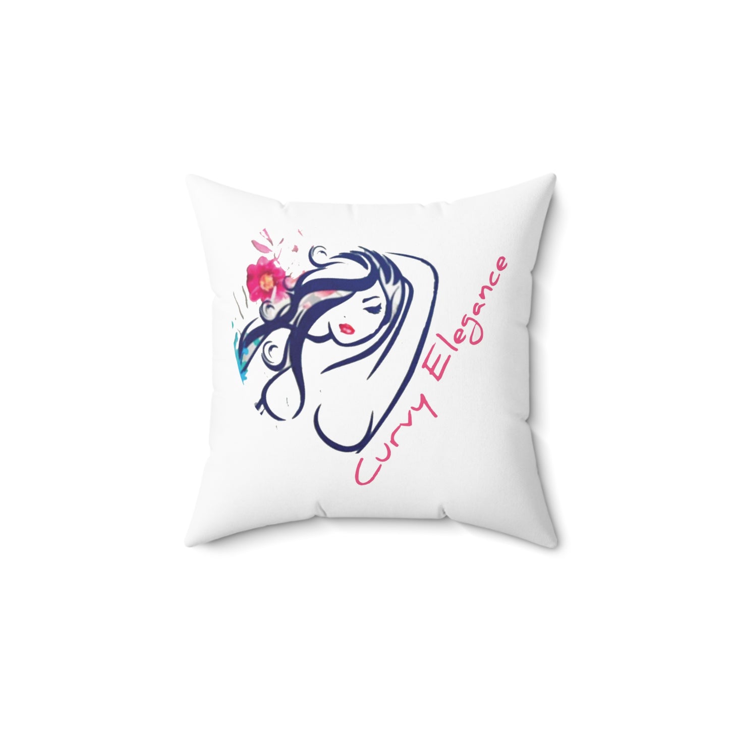 Curvy Elegance Spun Polyester Square Pillow