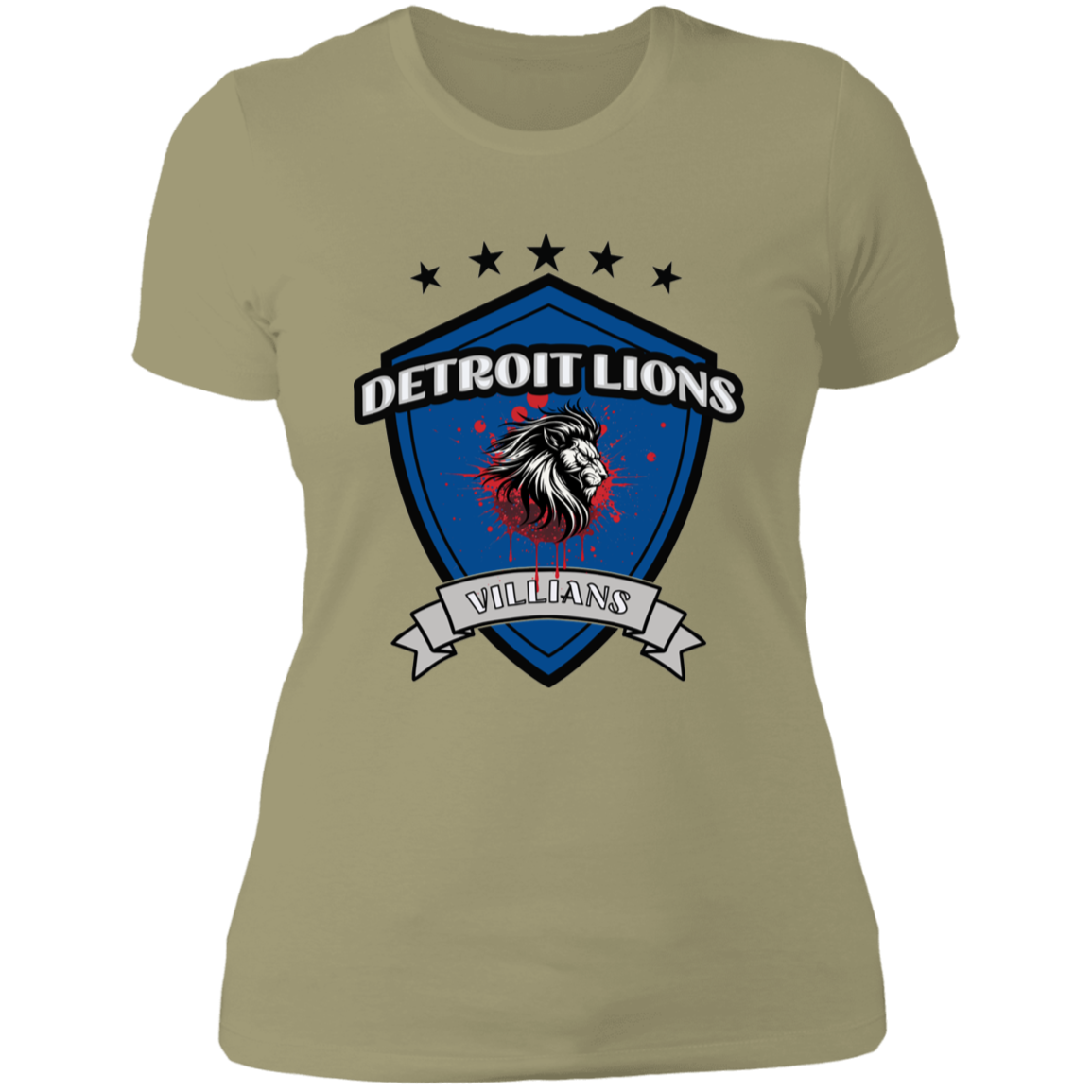 Detroit Lions Villain Ladies' Boyfriend T-Shirt