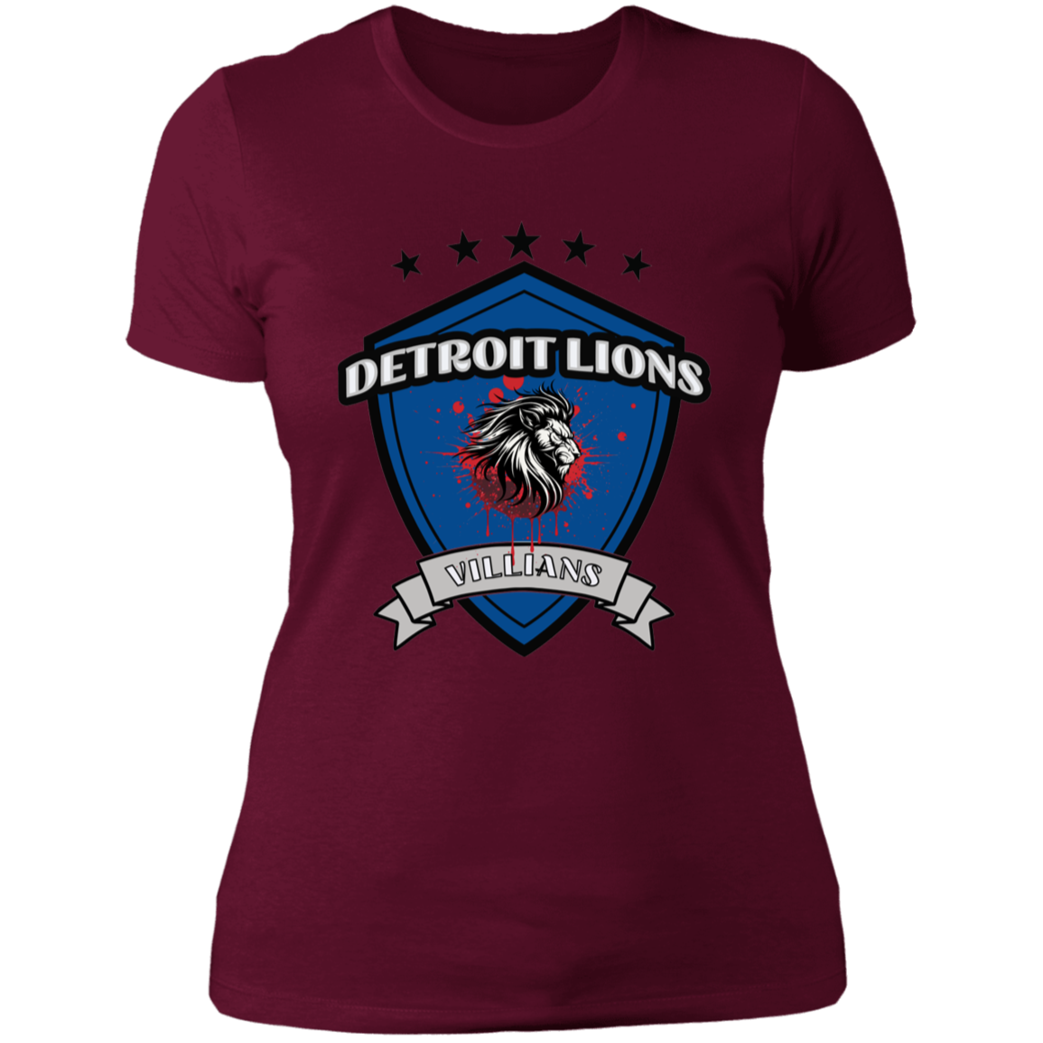 Detroit Lions Villain Ladies' Boyfriend T-Shirt