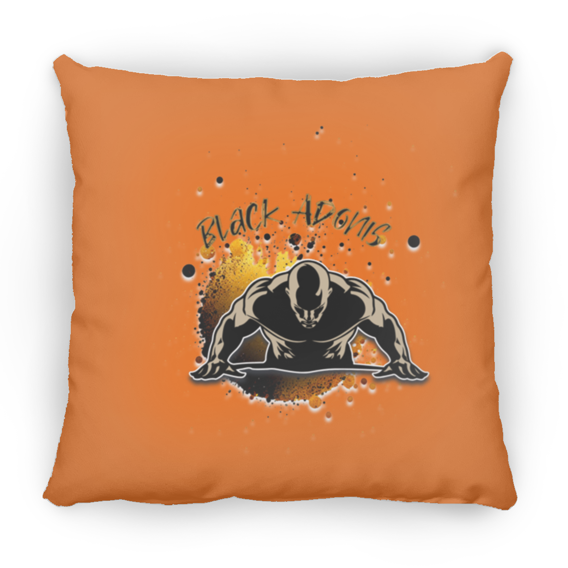 Black Adonis Medium Square Pillow