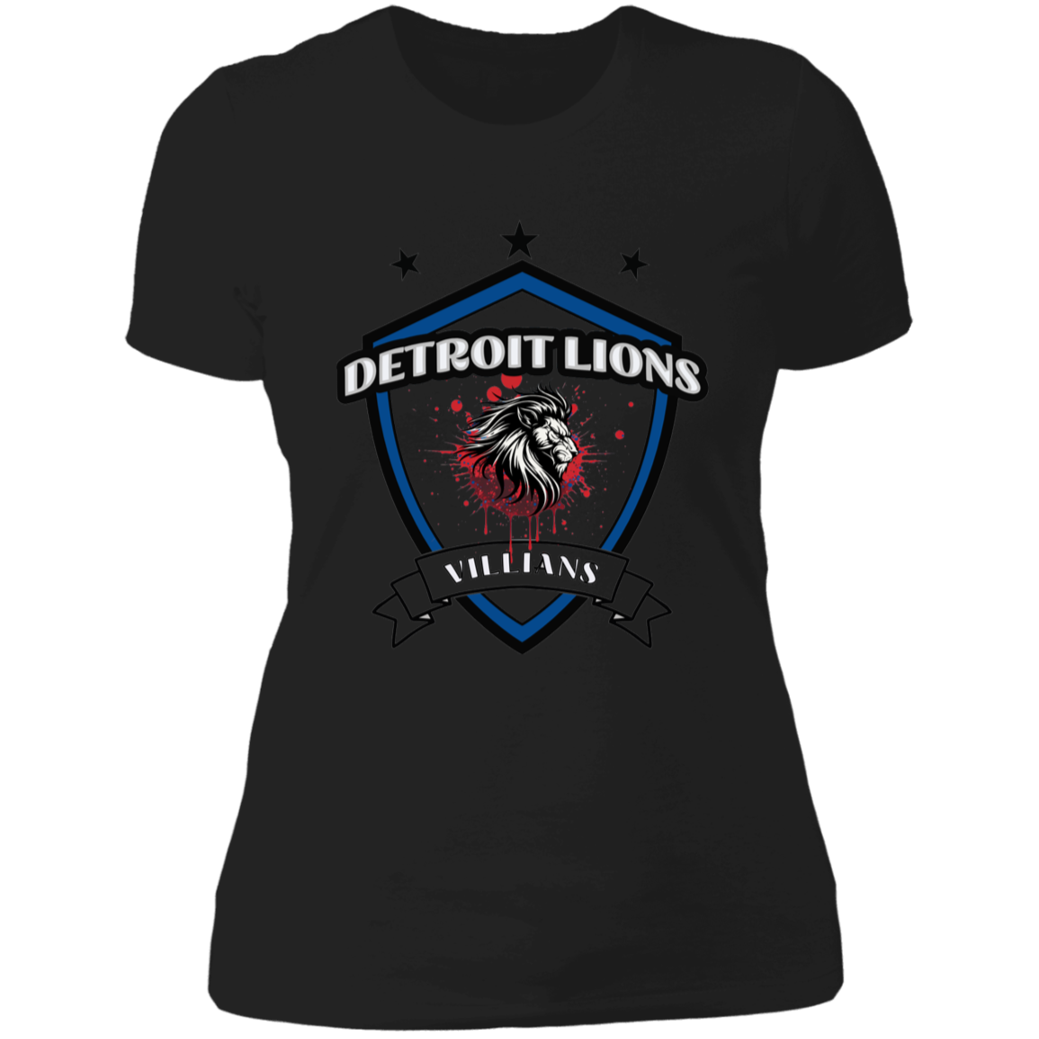 Detroit Lions Villain Ladies' Boyfriend T-Shirt