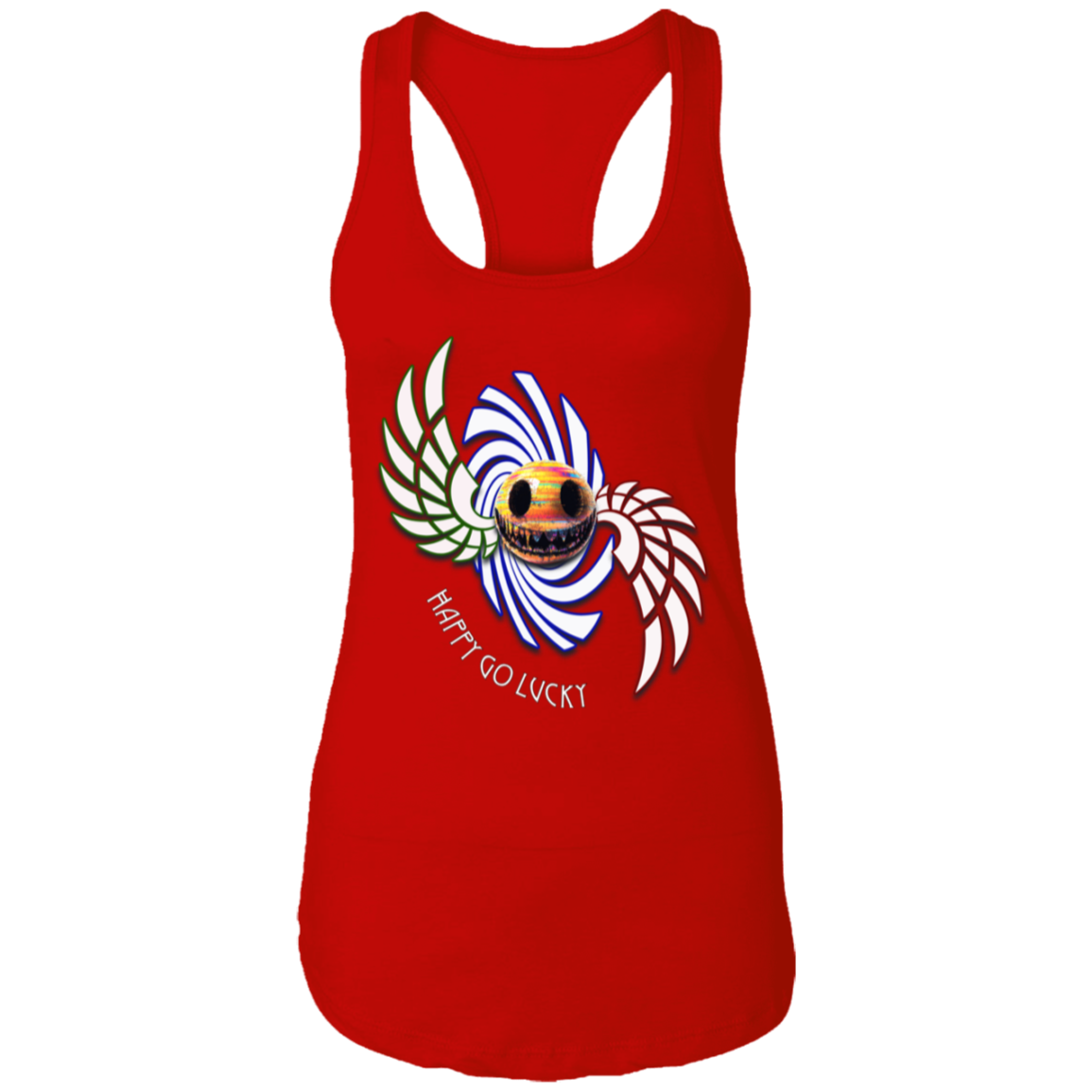 Happy Go Lucky Ladies Ideal Racerback Tank