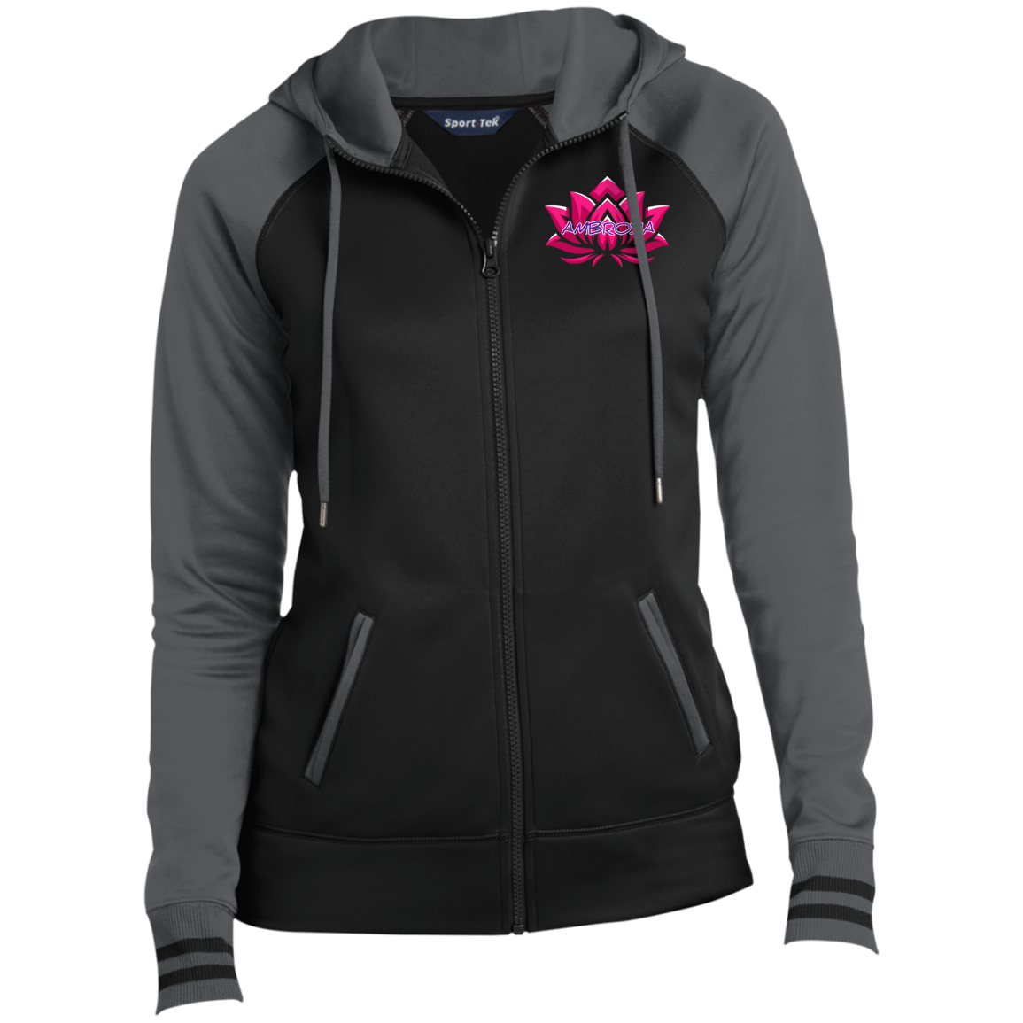 Ambrosia LST236 Ladies' Sport-Wick® Full-Zip Hooded Jacket