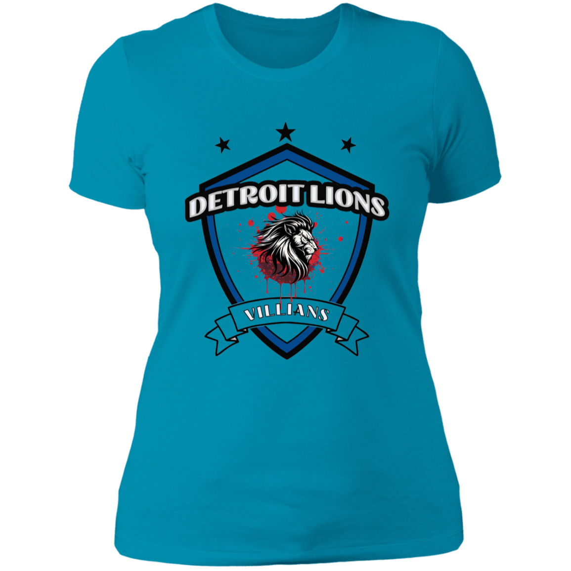 Detroit Lions Villain Ladies' Boyfriend T-Shirt