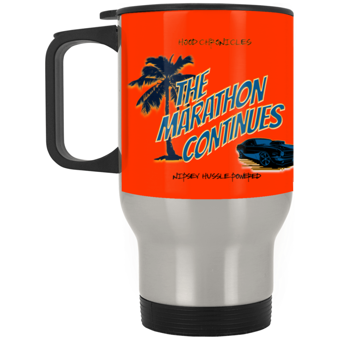 The Marathon Continues Silver Stainless Travel Mug