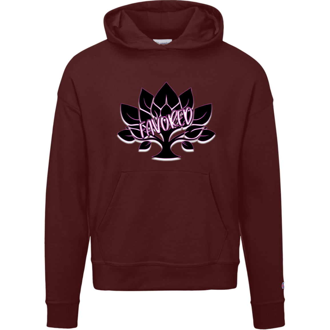 Hot Pink Favored Champion Womens Powerblend Hoodie