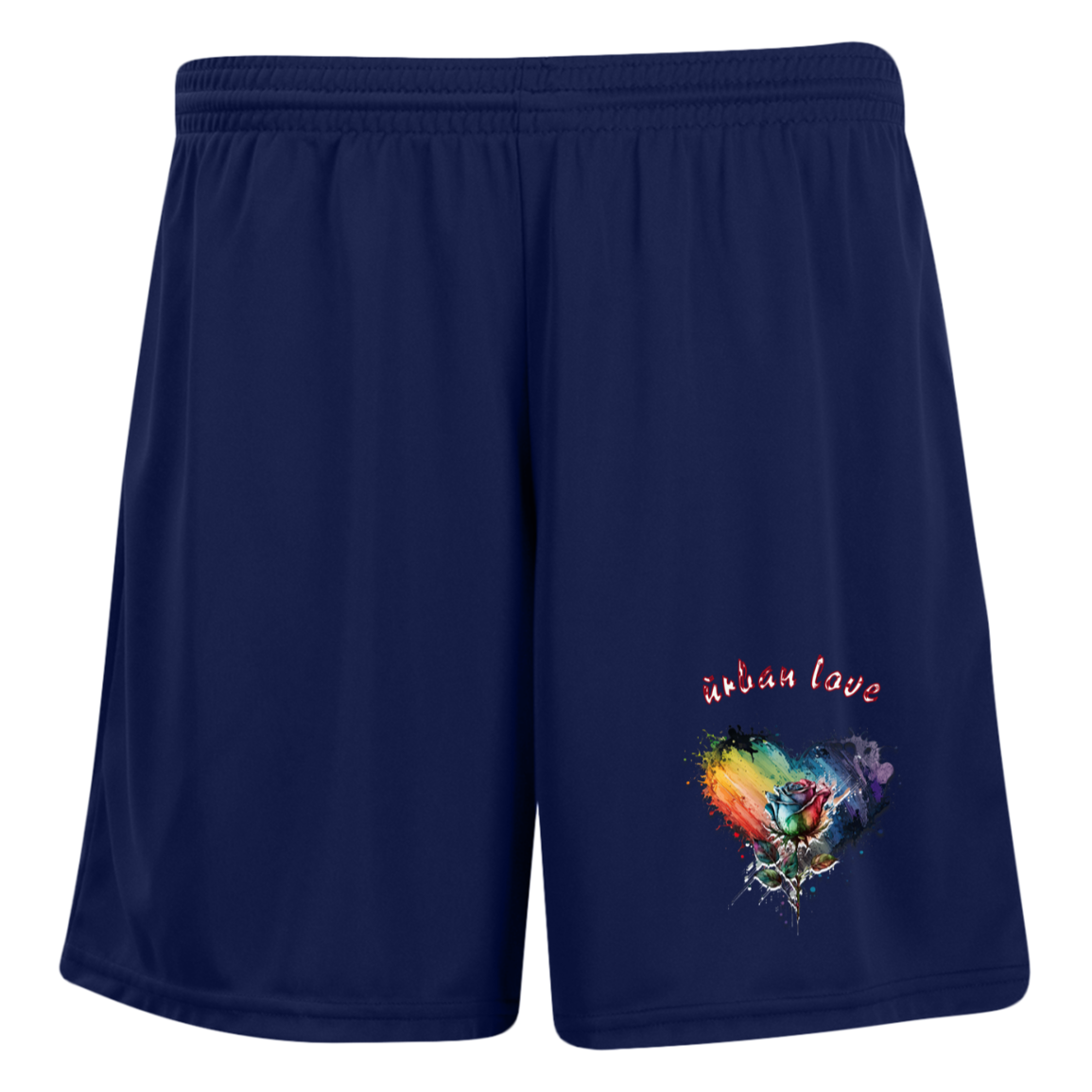 Urban Love Ladies' Moisture-Wicking 7 inch Inseam Training Shorts