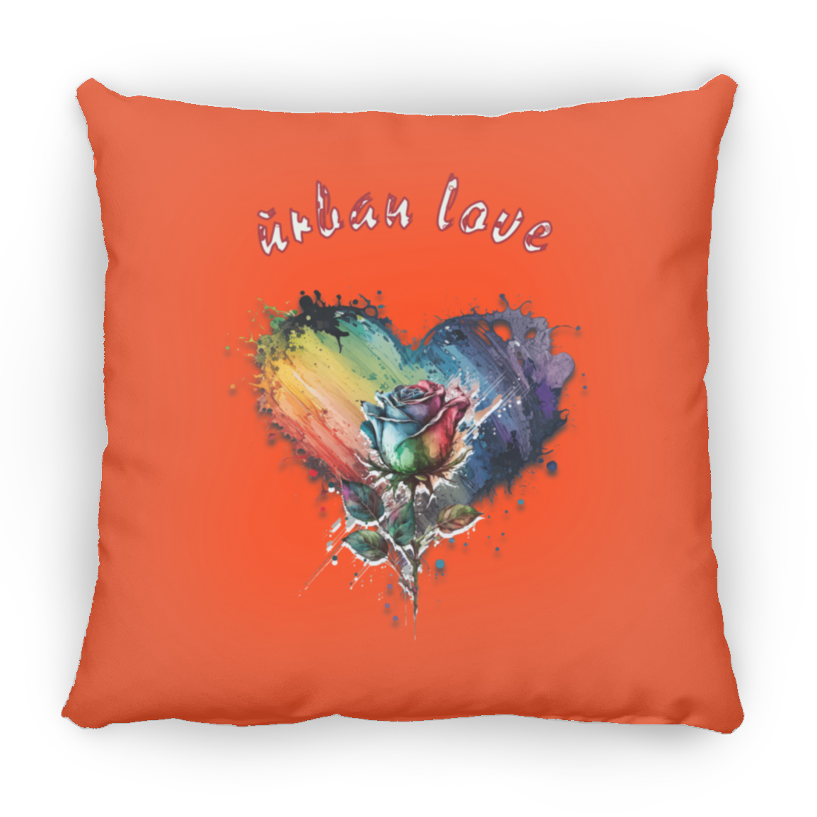 Urban Love Large Square Pillow