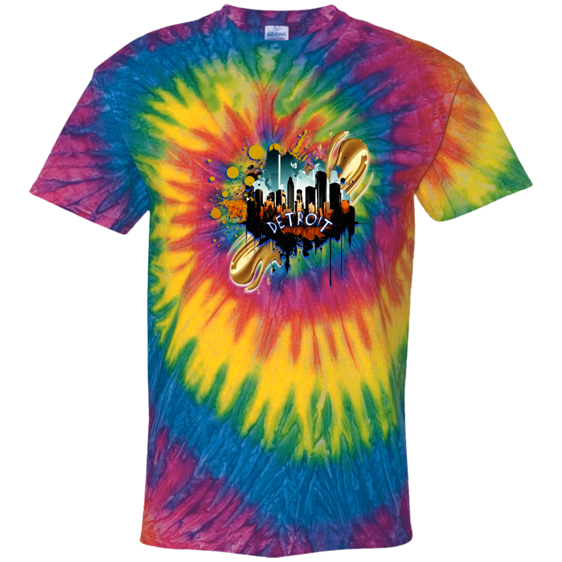 Detroit 100% Cotton Tie Dye T-Shirt