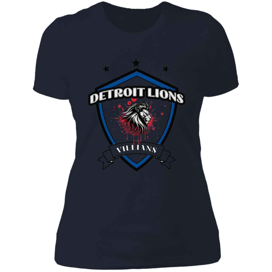 Detroit Lions Villain Ladies' Boyfriend T-Shirt