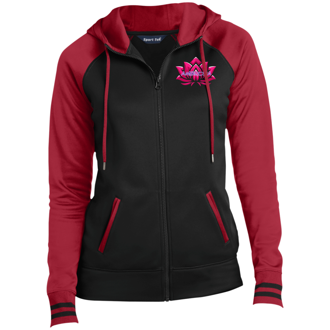 Ambrosia LST236 Ladies' Sport-Wick® Full-Zip Hooded Jacket