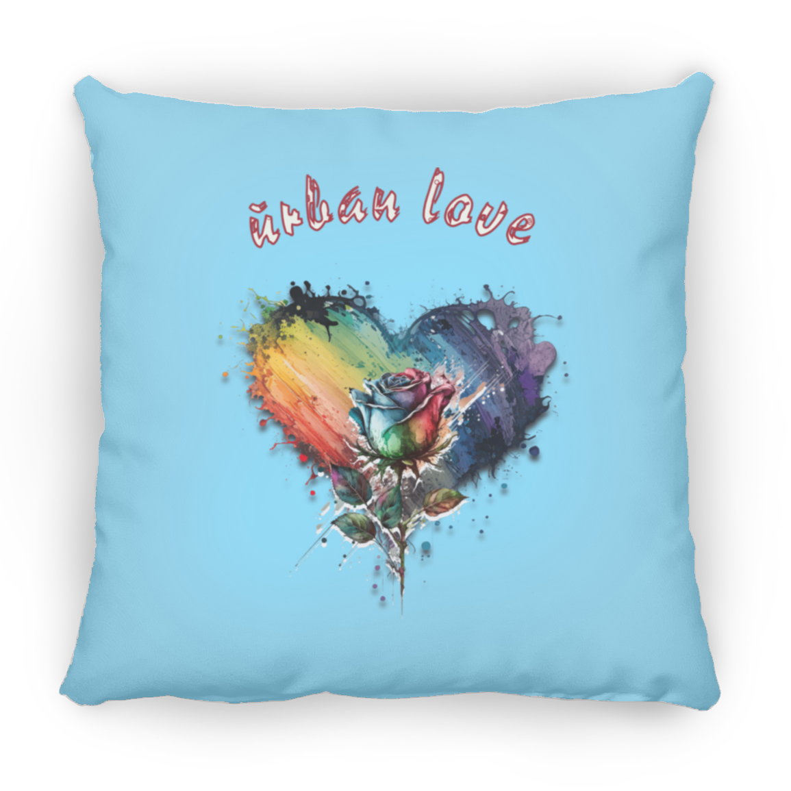 Urban Love Large Square Pillow