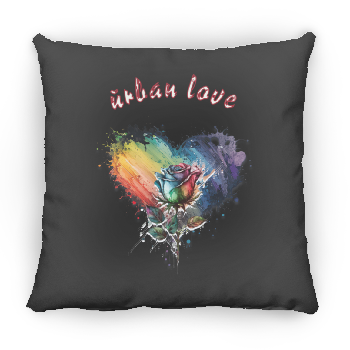 Urban Love Large Square Pillow