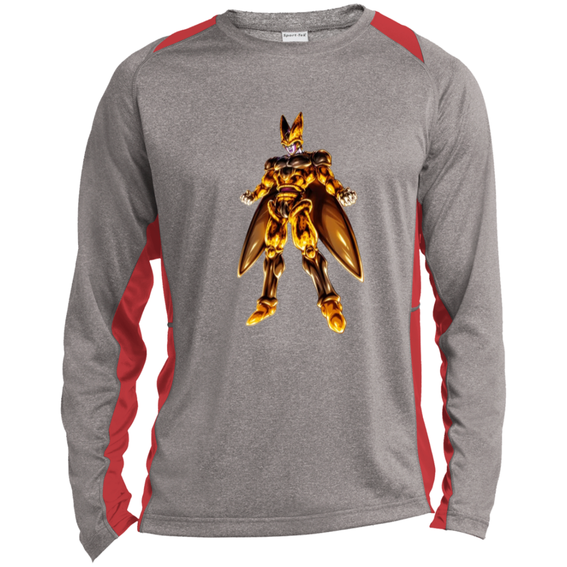 Golden Cell Long Sleeve Heather Colorblock Performance Tee