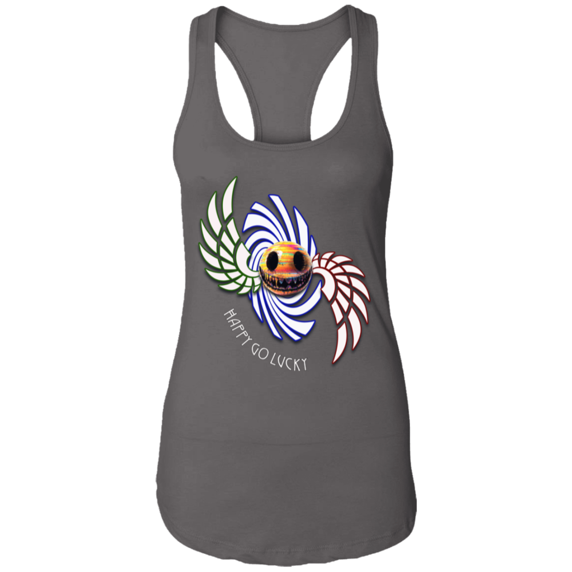 Happy Go Lucky Ladies Ideal Racerback Tank