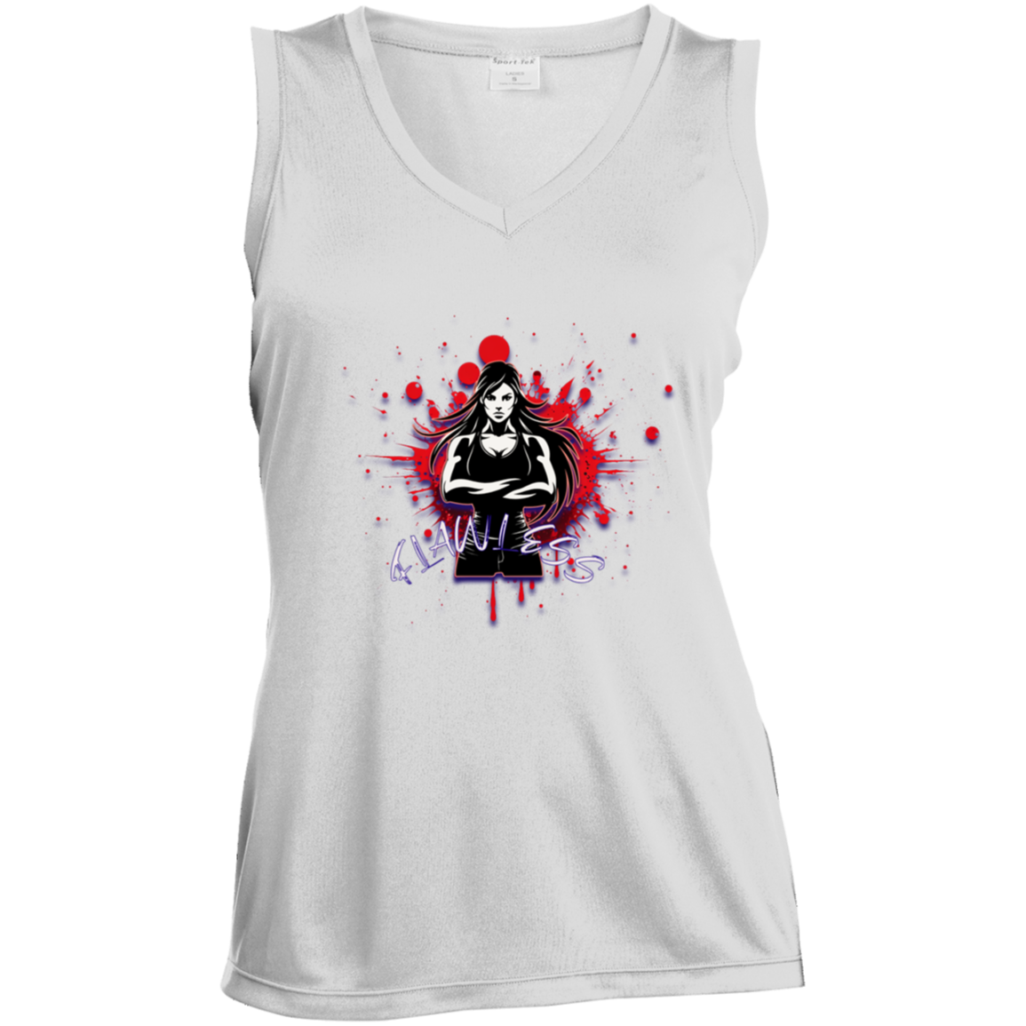 Flawless Ladies' Sleeveless V-Neck Performance Tee