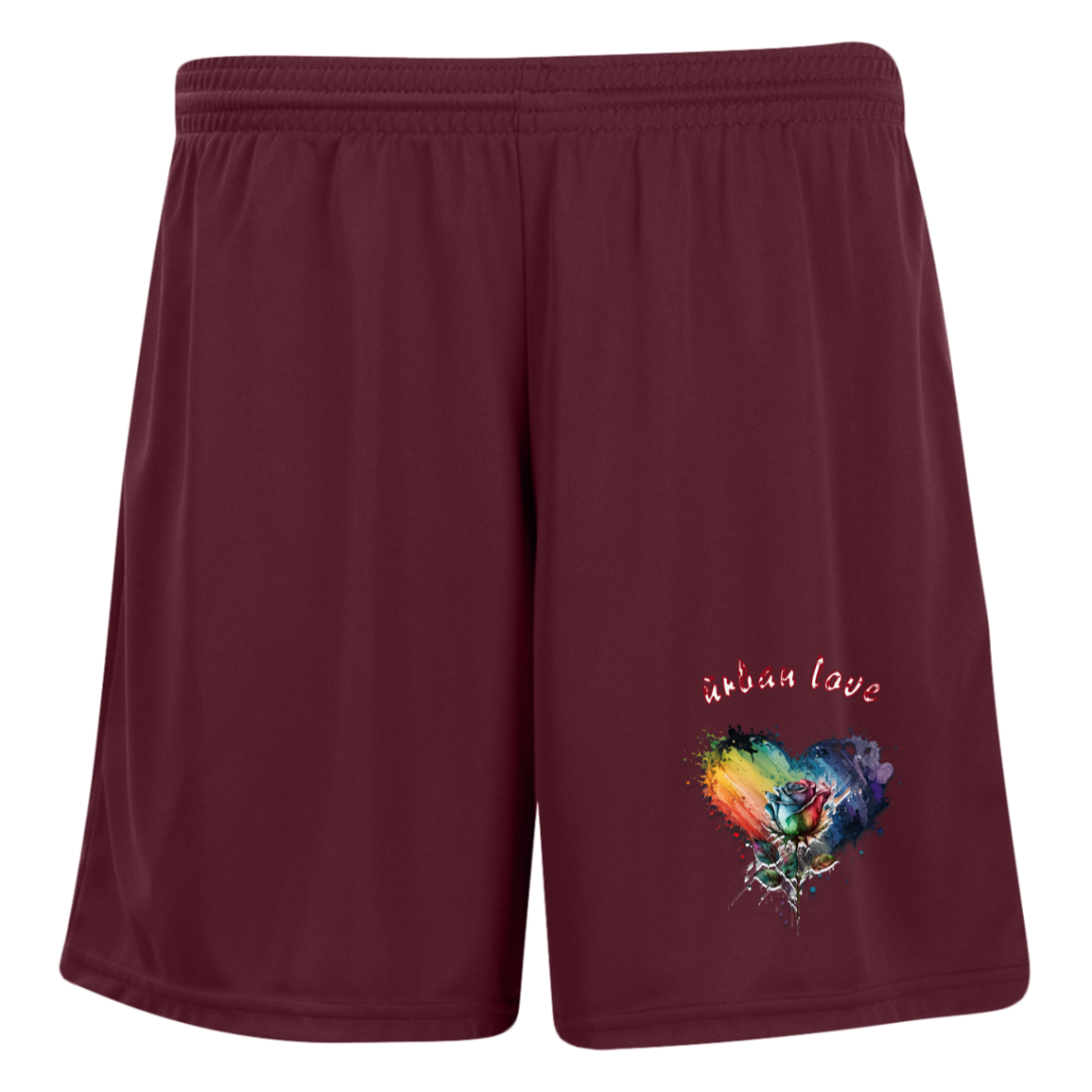 Urban Love Ladies' Moisture-Wicking 7 inch Inseam Training Shorts