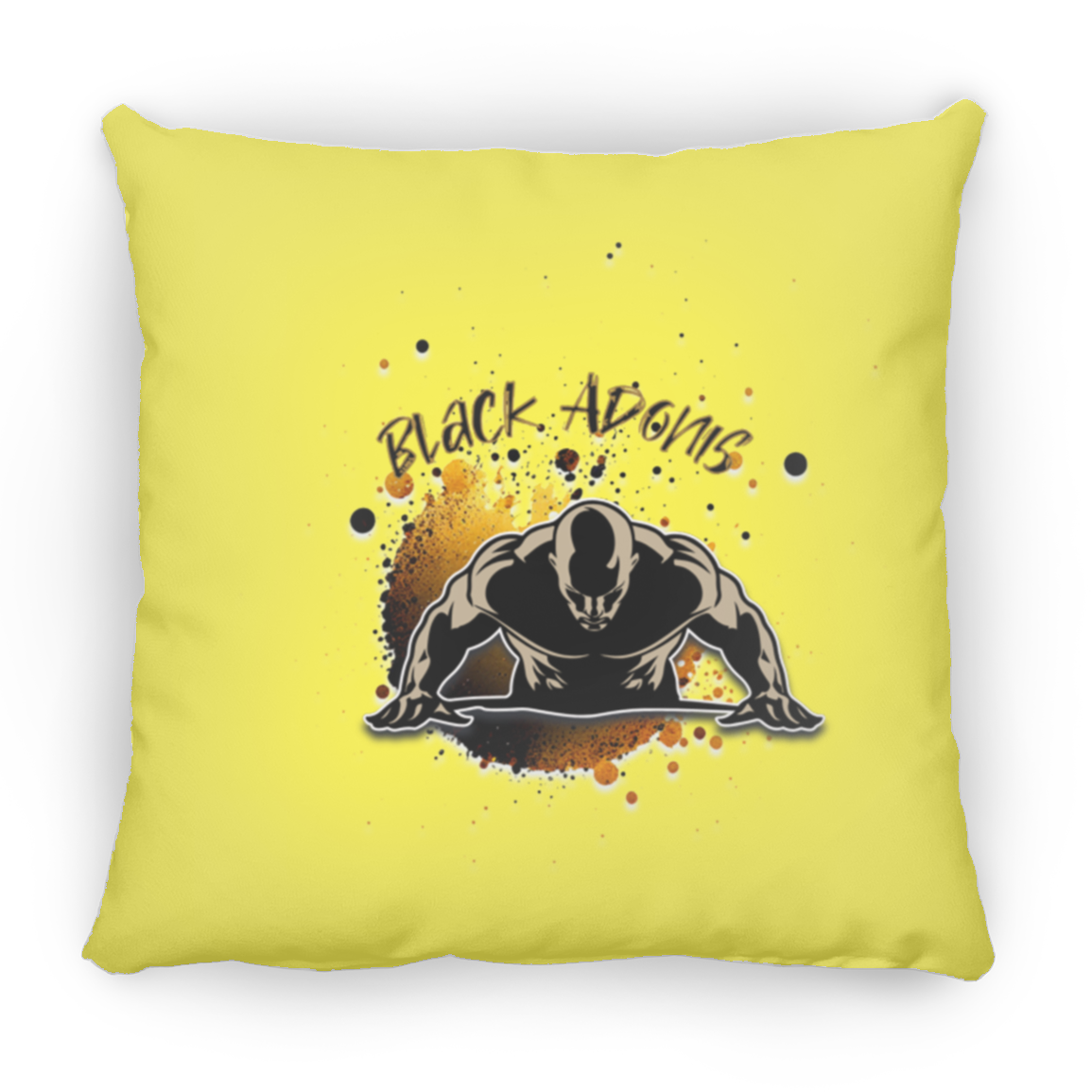 Black Adonis Medium Square Pillow