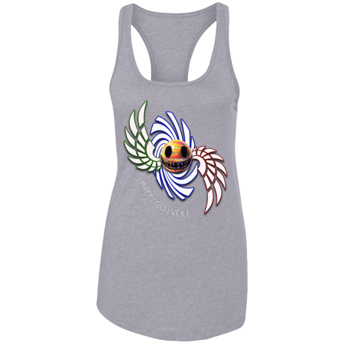 Happy Go Lucky Ladies Ideal Racerback Tank