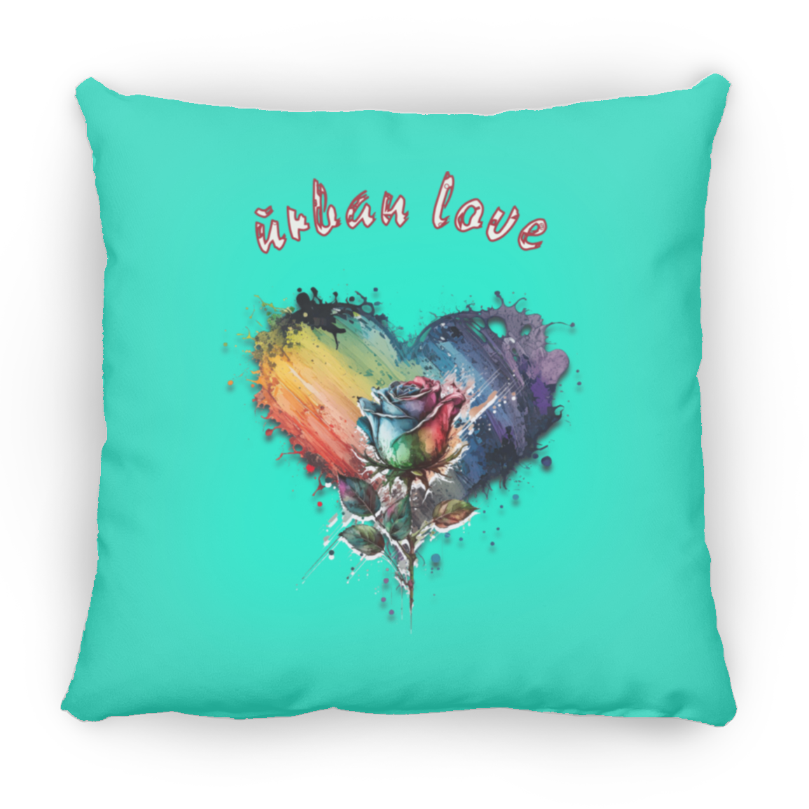 Urban Love Large Square Pillow