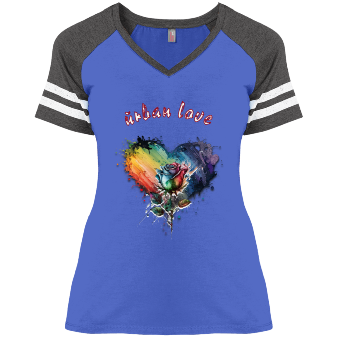 Urban Love Ladies' Game V-Neck T-Shirt