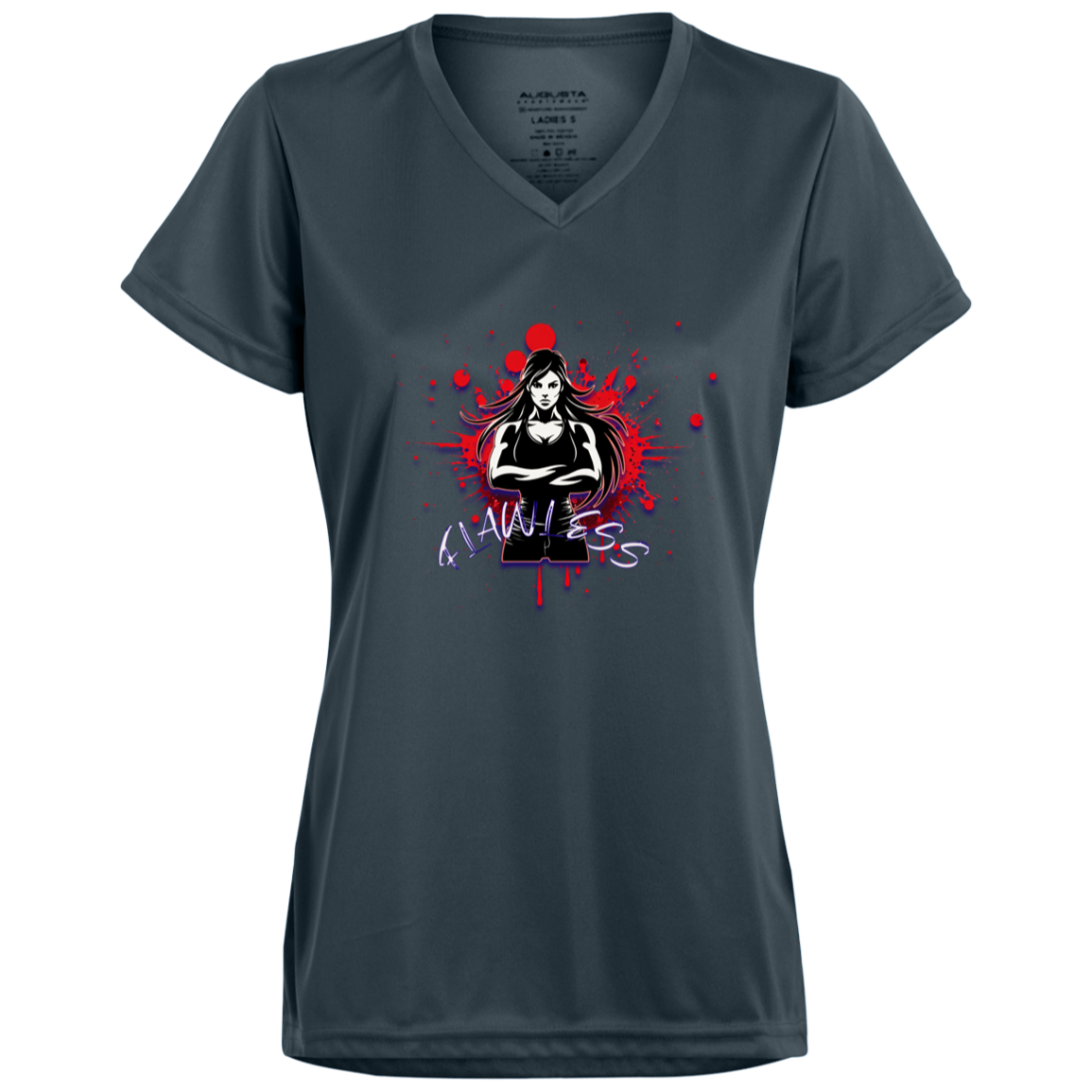 Flawless 1790 Ladies’ Moisture-Wicking V-Neck Tee