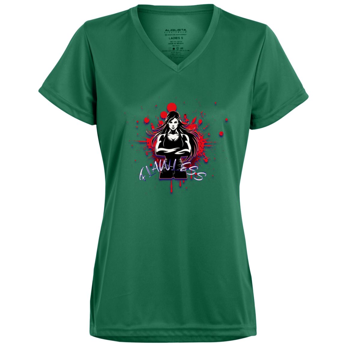 Flawless 1790 Ladies’ Moisture-Wicking V-Neck Tee