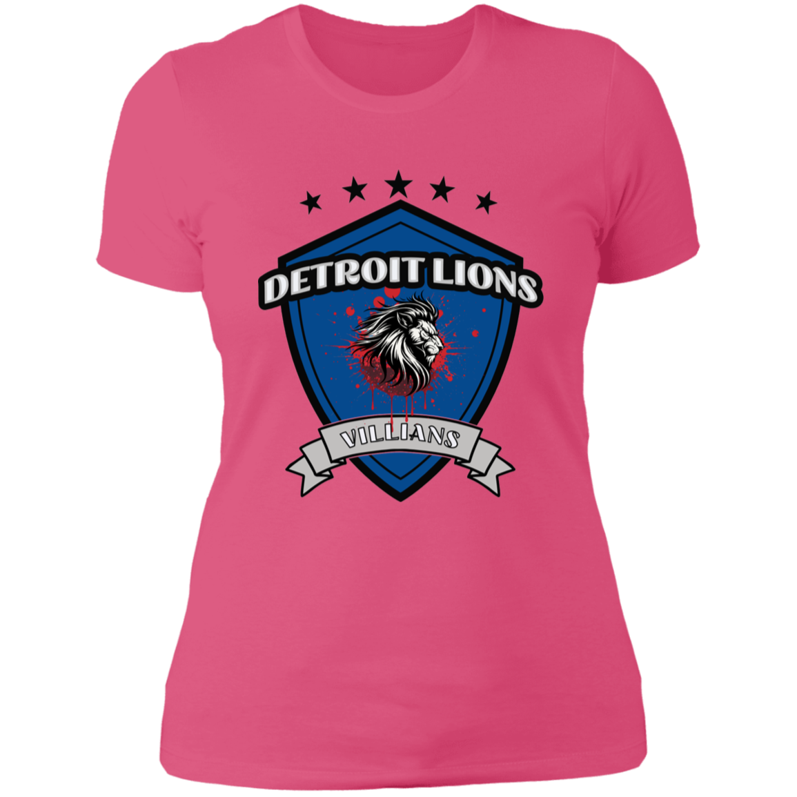 Detroit Lions Villain Ladies' Boyfriend T-Shirt