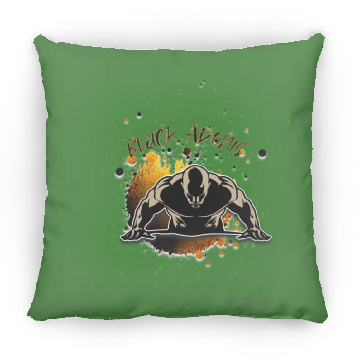 Black Adonis Medium Square Pillow